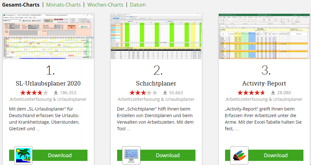 SL-Urlaubsplaner Nummer 1 in Download-Charts auf www.computerbild.de